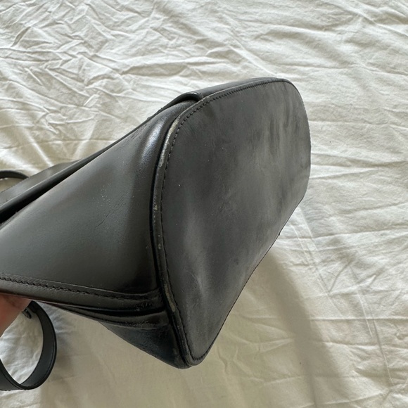 Longchamp black leather vintage Roseau shoulder bag crossbody - Picture 8 of 8